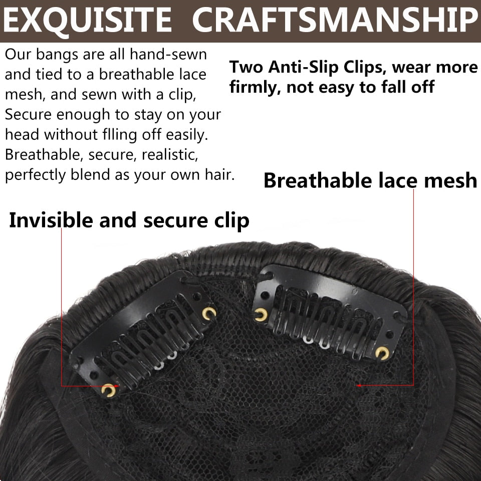 Synthetic Fringe Clip in Side Bangs Hair Extensions - HairNjoy