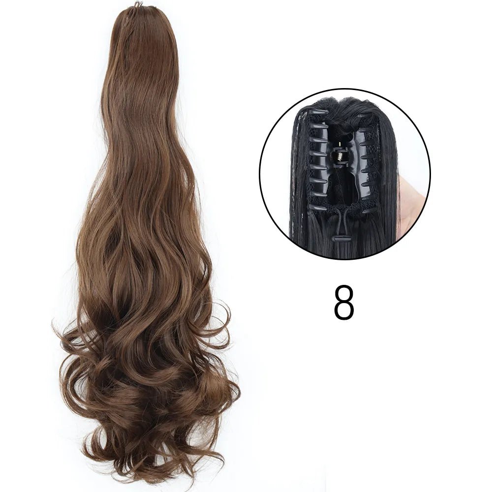 Synthetic Hair Wavy Claw Clip In Hair Extension - HairNjoy