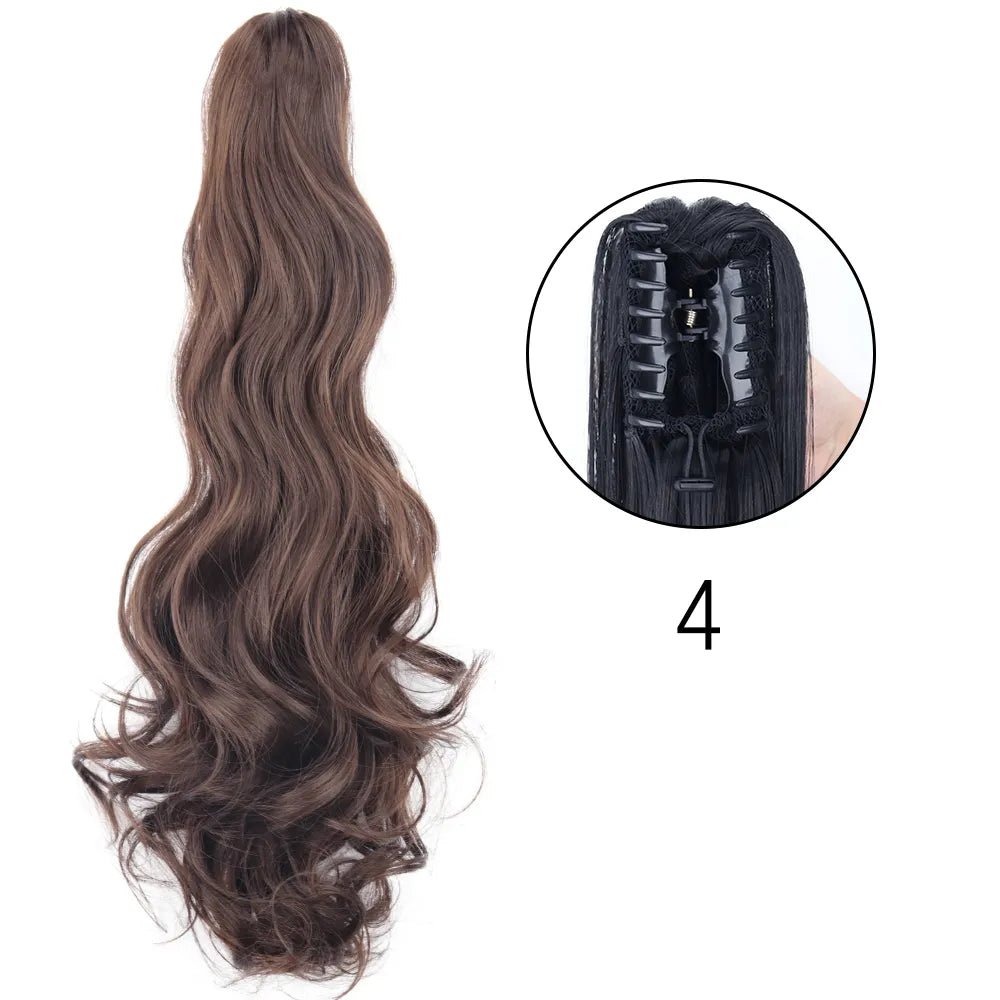 Synthetic Hair Wavy Claw Clip In Hair Extension - HairNjoy