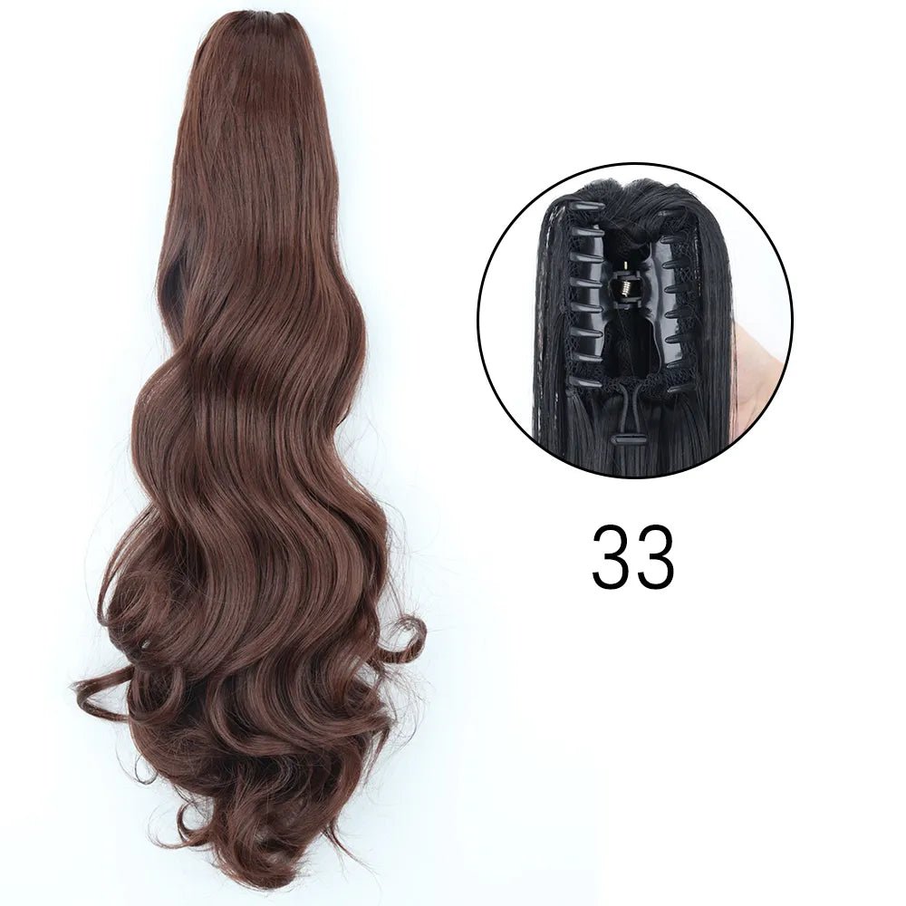 Synthetic Hair Wavy Claw Clip In Hair Extension - HairNjoy