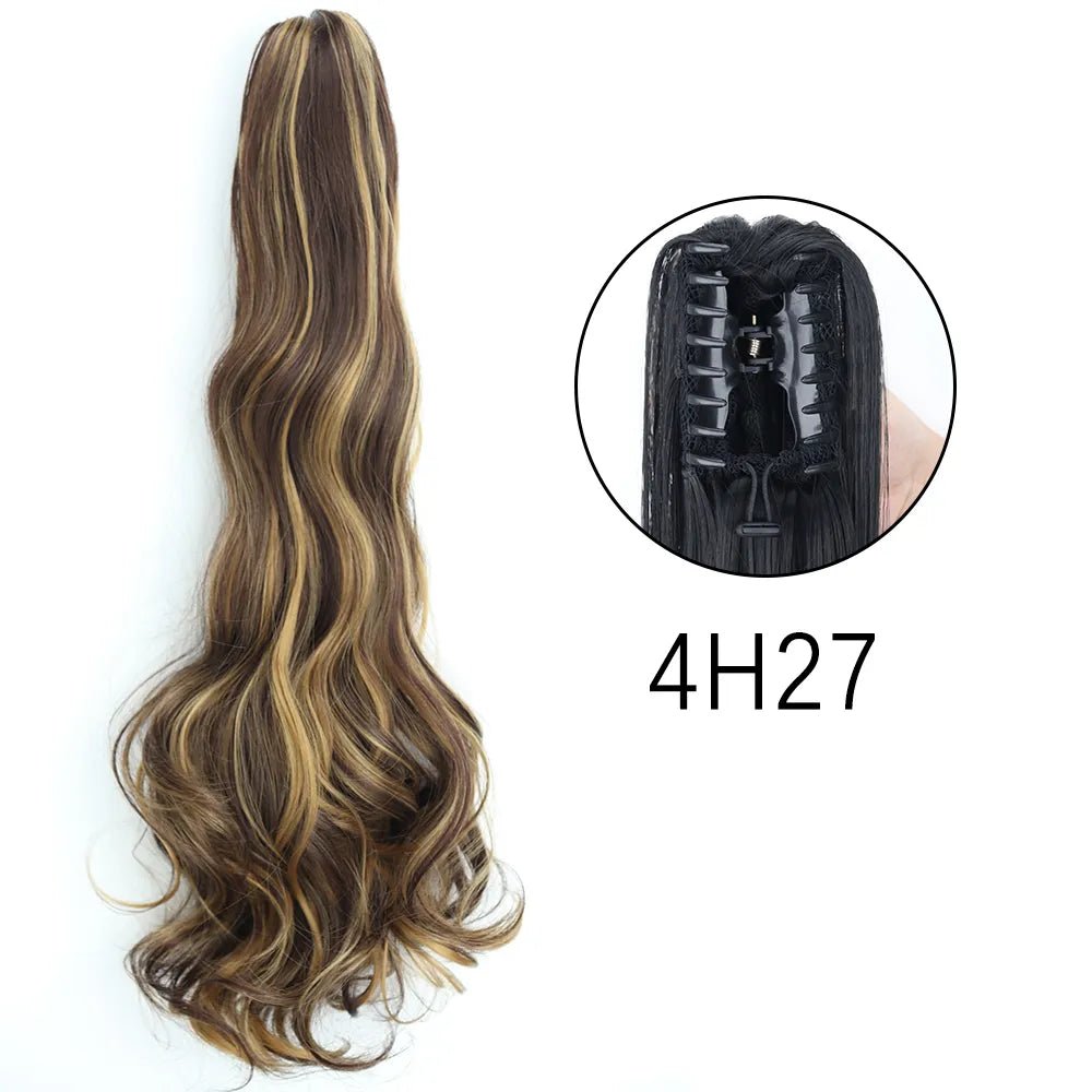 Synthetic Hair Wavy Claw Clip In Hair Extension - HairNjoy