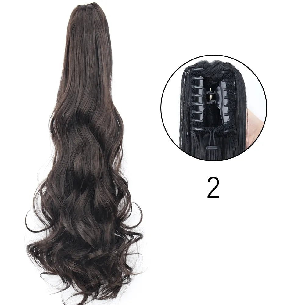 Synthetic Hair Wavy Claw Clip In Hair Extension - HairNjoy