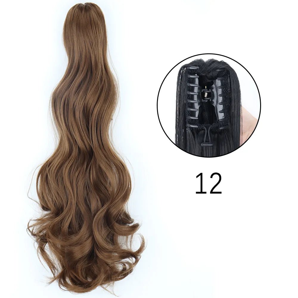 Synthetic Hair Wavy Claw Clip In Hair Extension - HairNjoy