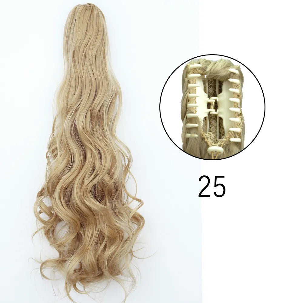 Synthetic Hair Wavy Claw Clip In Hair Extension - HairNjoy