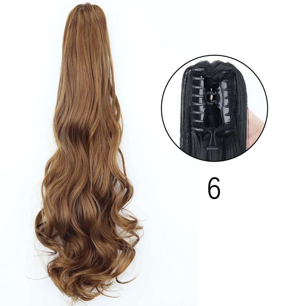 Synthetic Hair Wavy Claw Clip In Hair Extension - HairNjoy