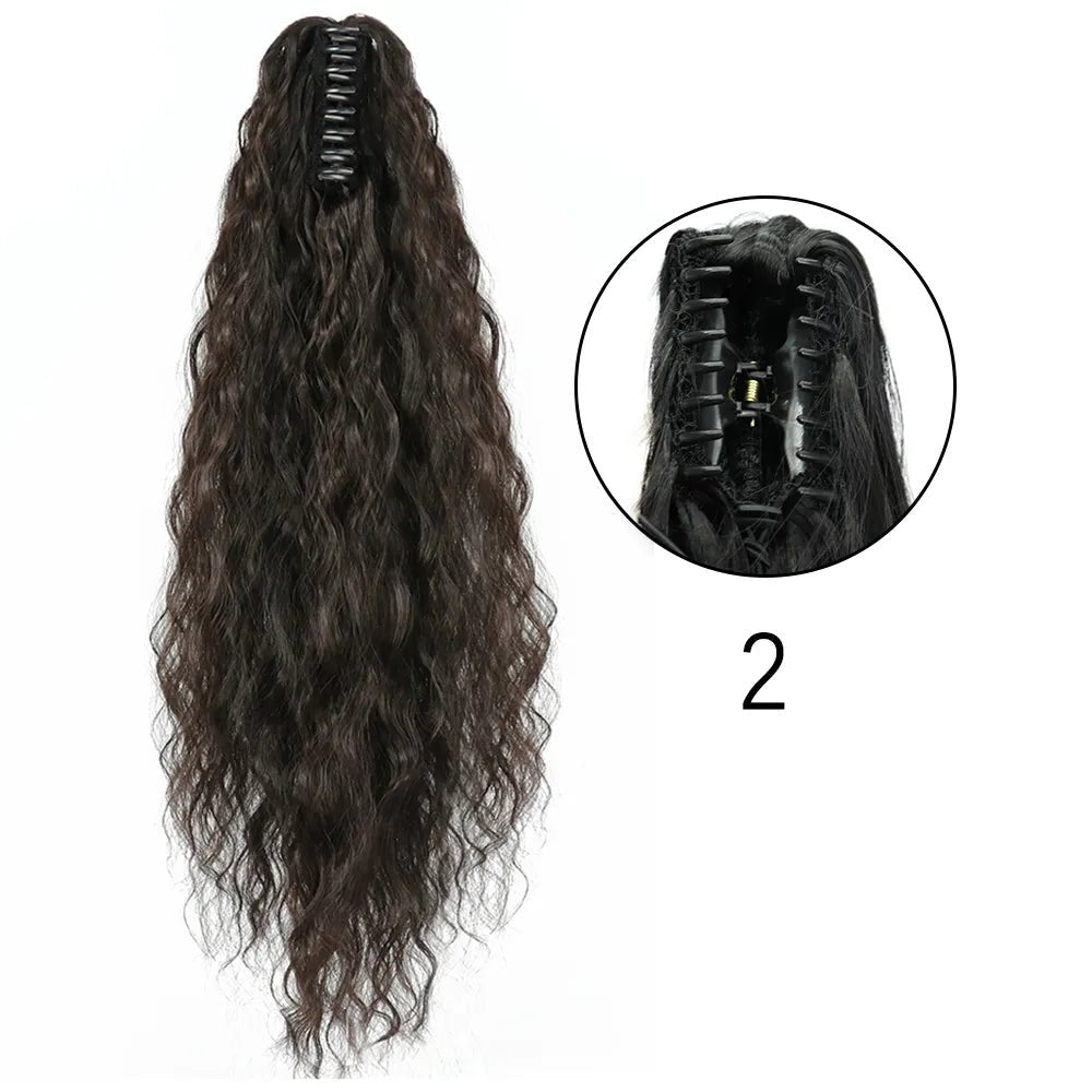 Synthetic Hair Wavy Claw Clip In Hair Extension - HairNjoy