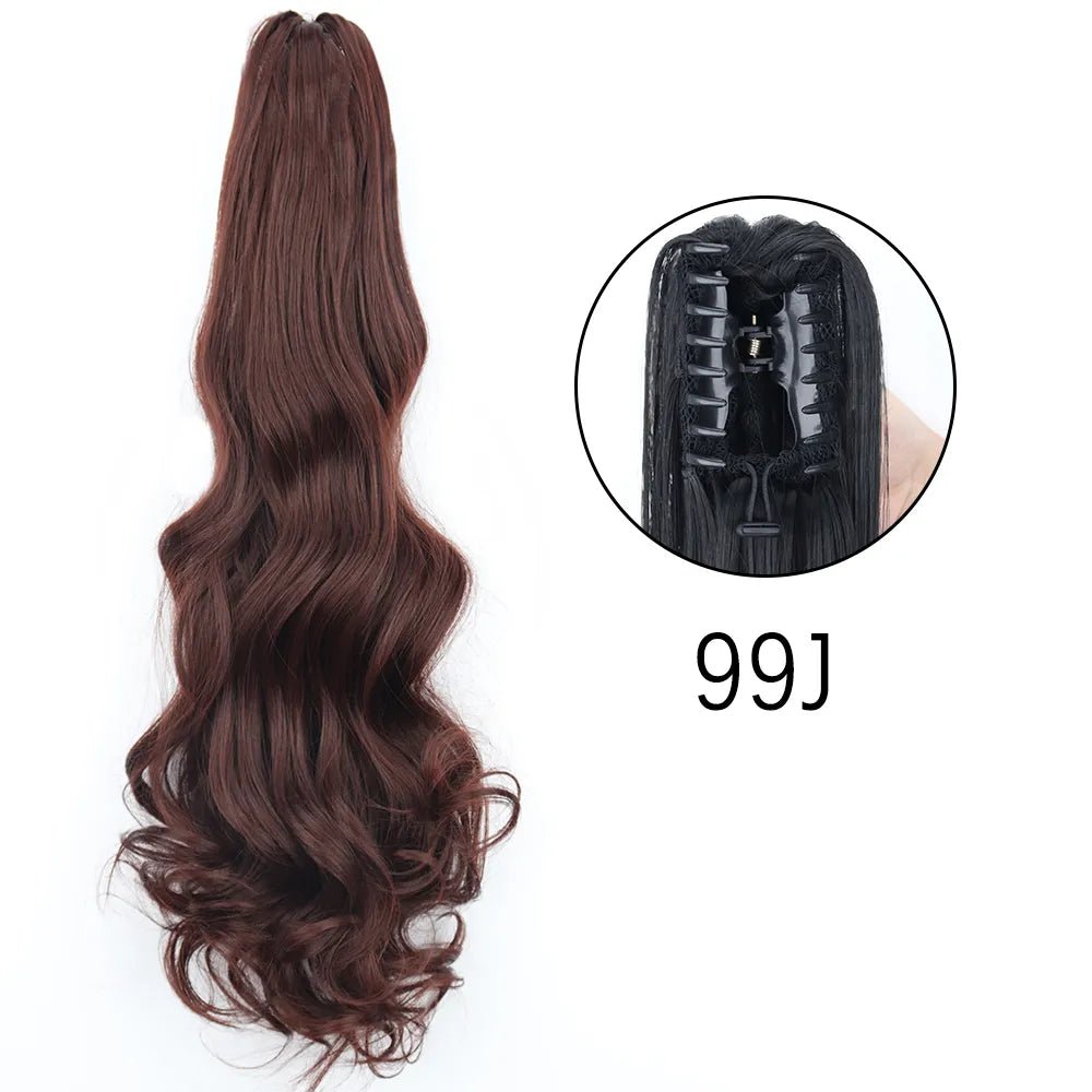 Synthetic Hair Wavy Claw Clip In Hair Extension - HairNjoy