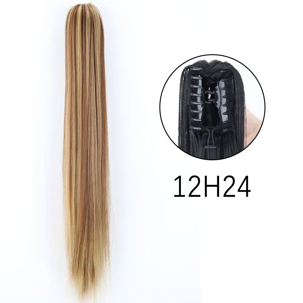 Synthetic Hair Wavy Claw Clip In Hair Extension - HairNjoy