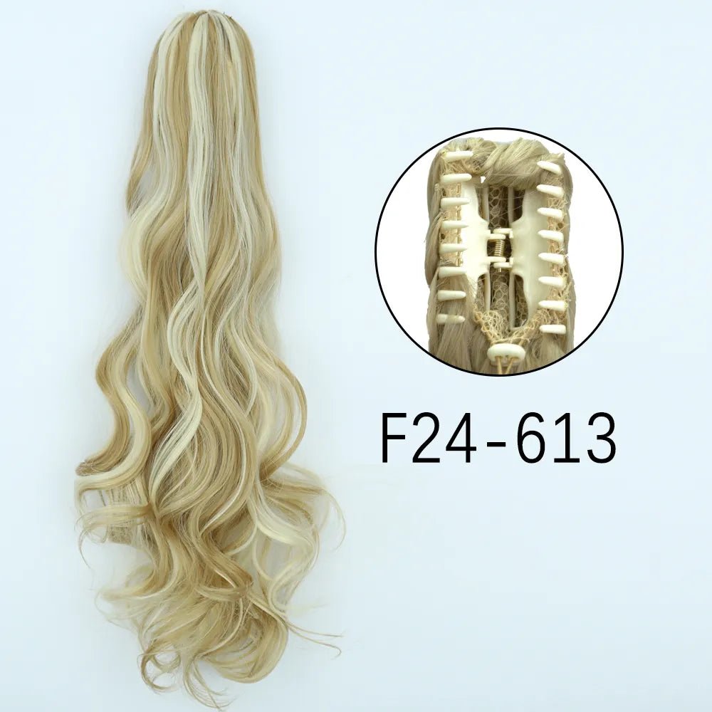 Synthetic Hair Wavy Claw Clip In Hair Extension - HairNjoy