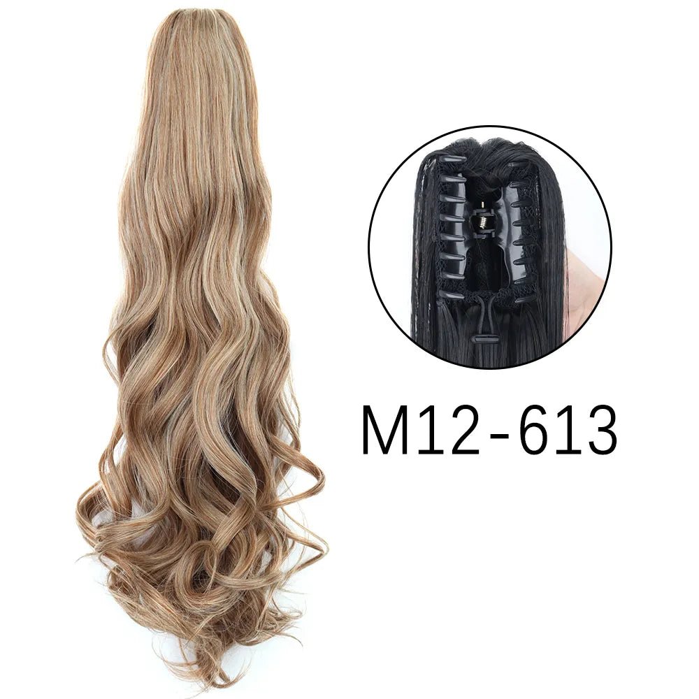 Synthetic Hair Wavy Claw Clip In Hair Extension - HairNjoy