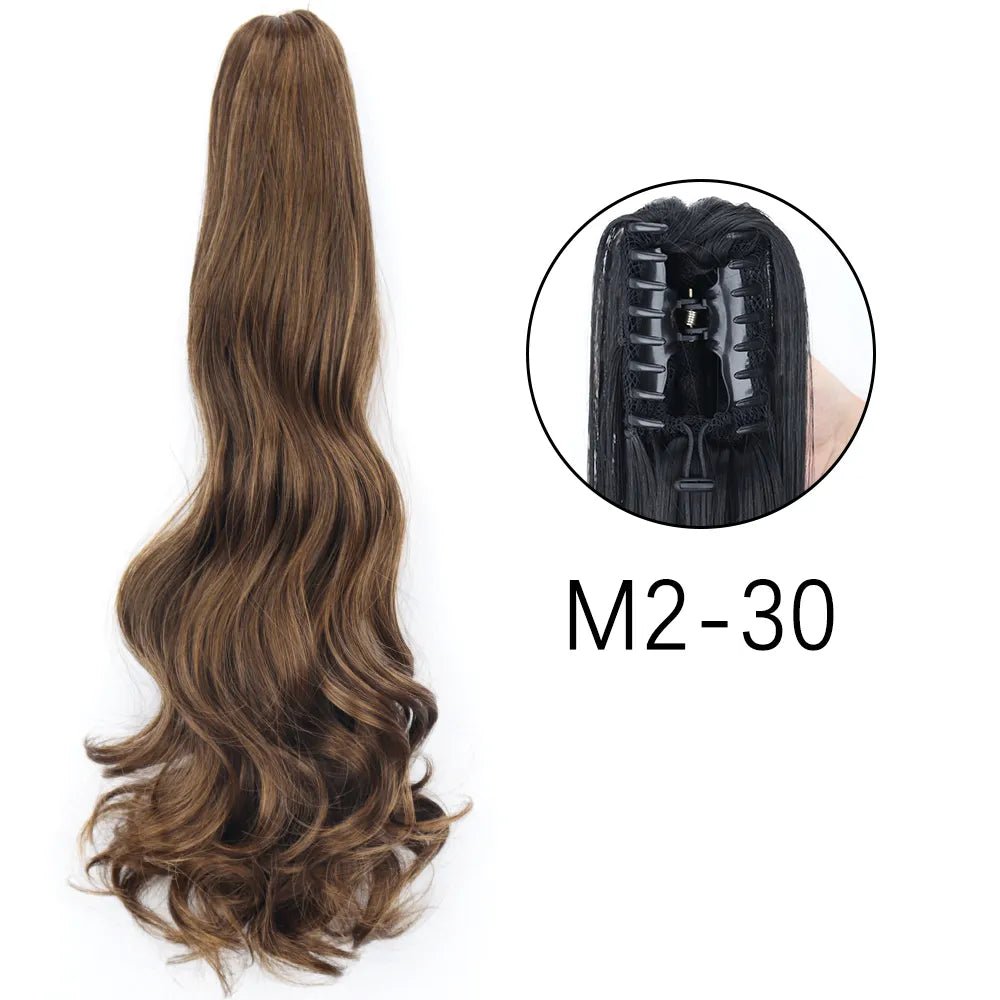 Synthetic Hair Wavy Claw Clip In Hair Extension - HairNjoy