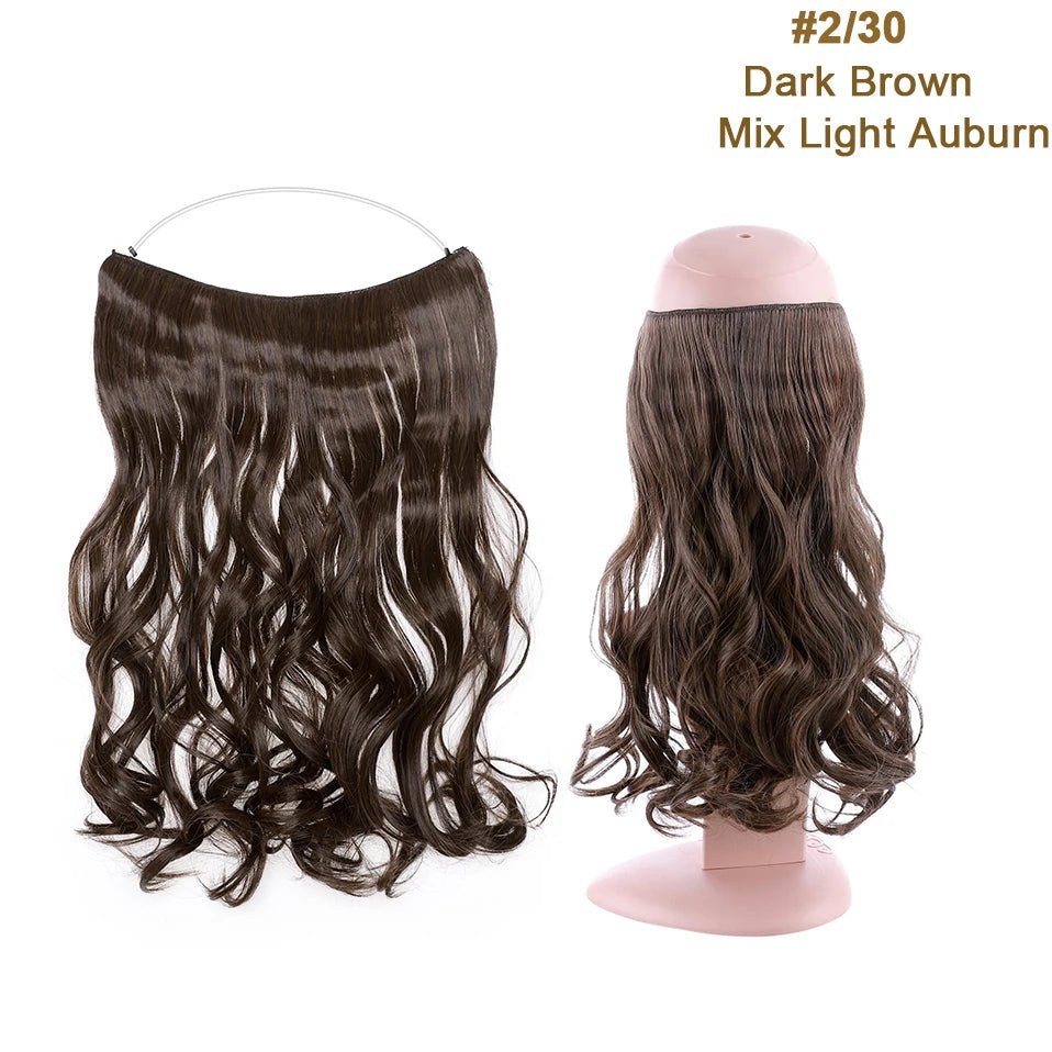 Synthetic Invisible Wire Hairpieces Hair Extension - HairNjoy