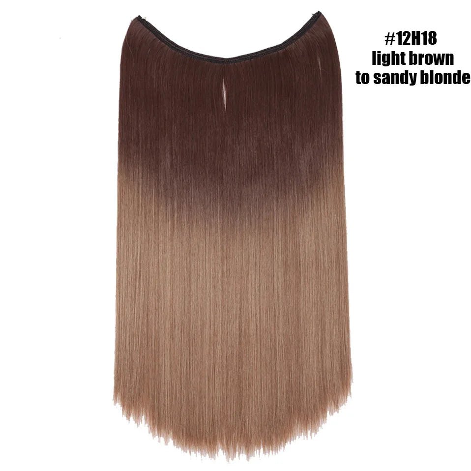 Synthetic Invisible Wire Hairpieces Hair Extension - HairNjoy