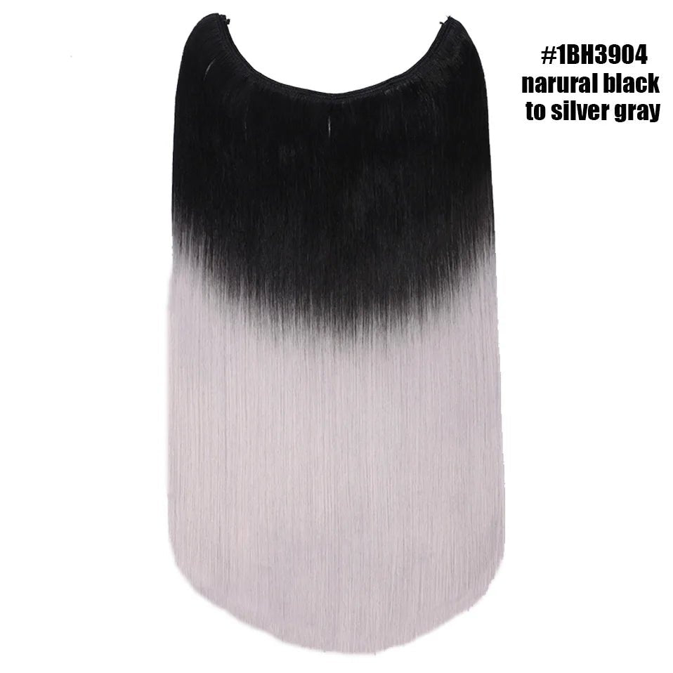 Synthetic Invisible Wire Hairpieces Hair Extension - HairNjoy