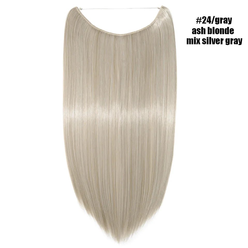 Synthetic Invisible Wire Hairpieces Hair Extension - HairNjoy