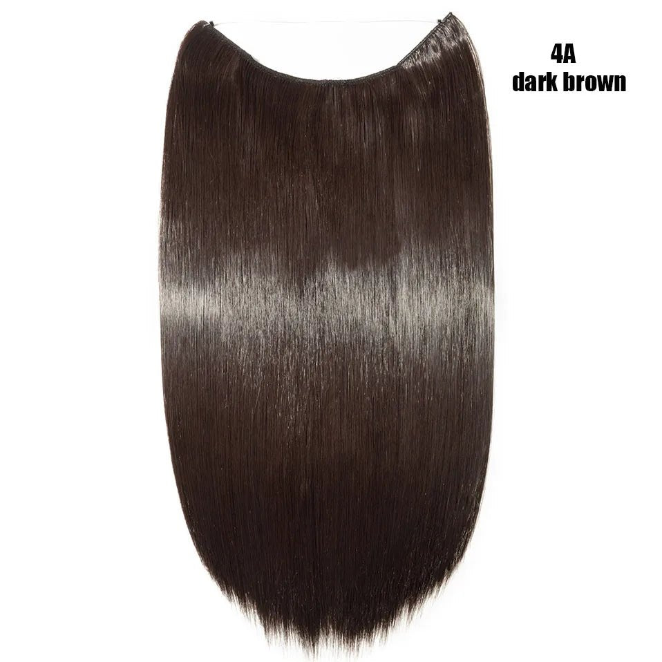 Synthetic Invisible Wire Hairpieces Hair Extension - HairNjoy