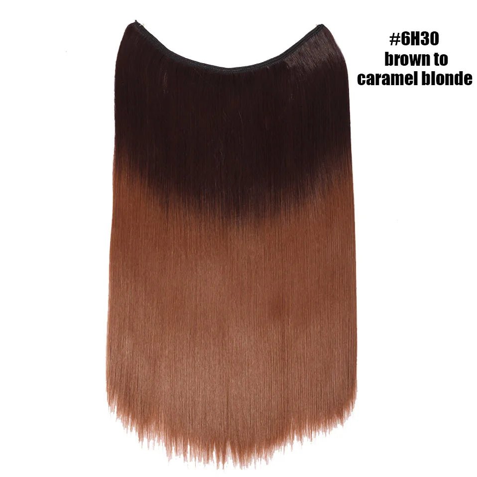 Synthetic Invisible Wire Hairpieces Hair Extension - HairNjoy