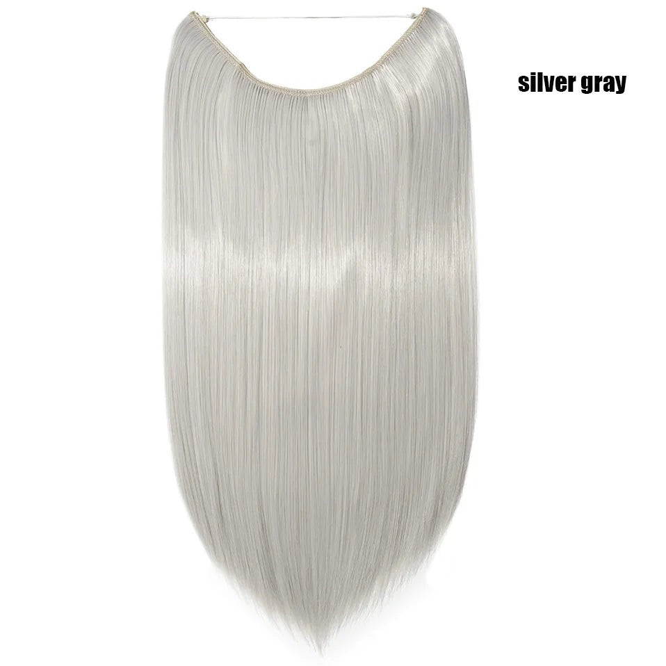 Synthetic Invisible Wire Hairpieces Hair Extension - HairNjoy