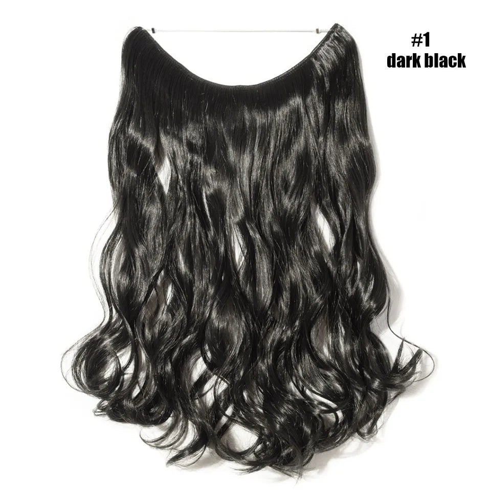 Synthetic Invisible Wire Hairpieces Hair Extension - HairNjoy