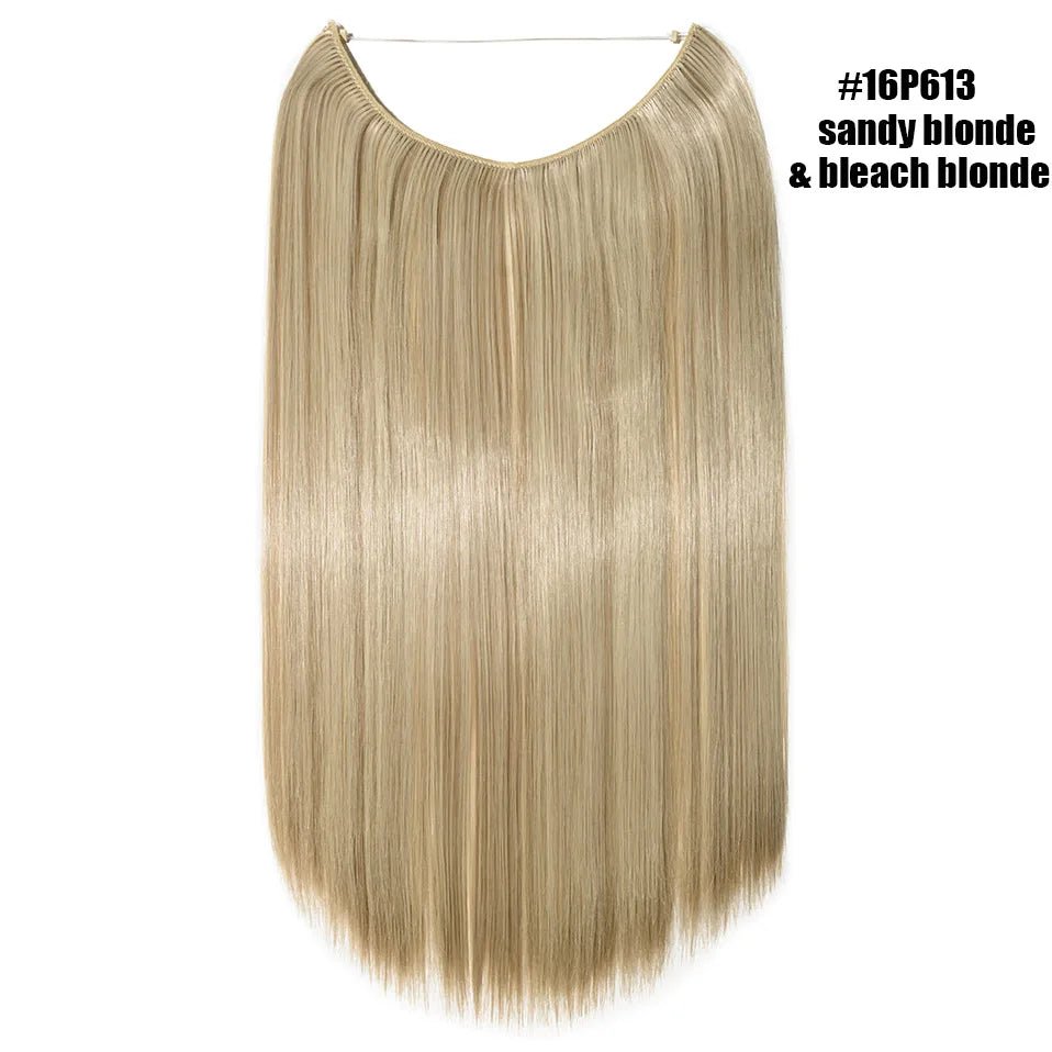 Synthetic Invisible Wire Hairpieces Hair Extension - HairNjoy