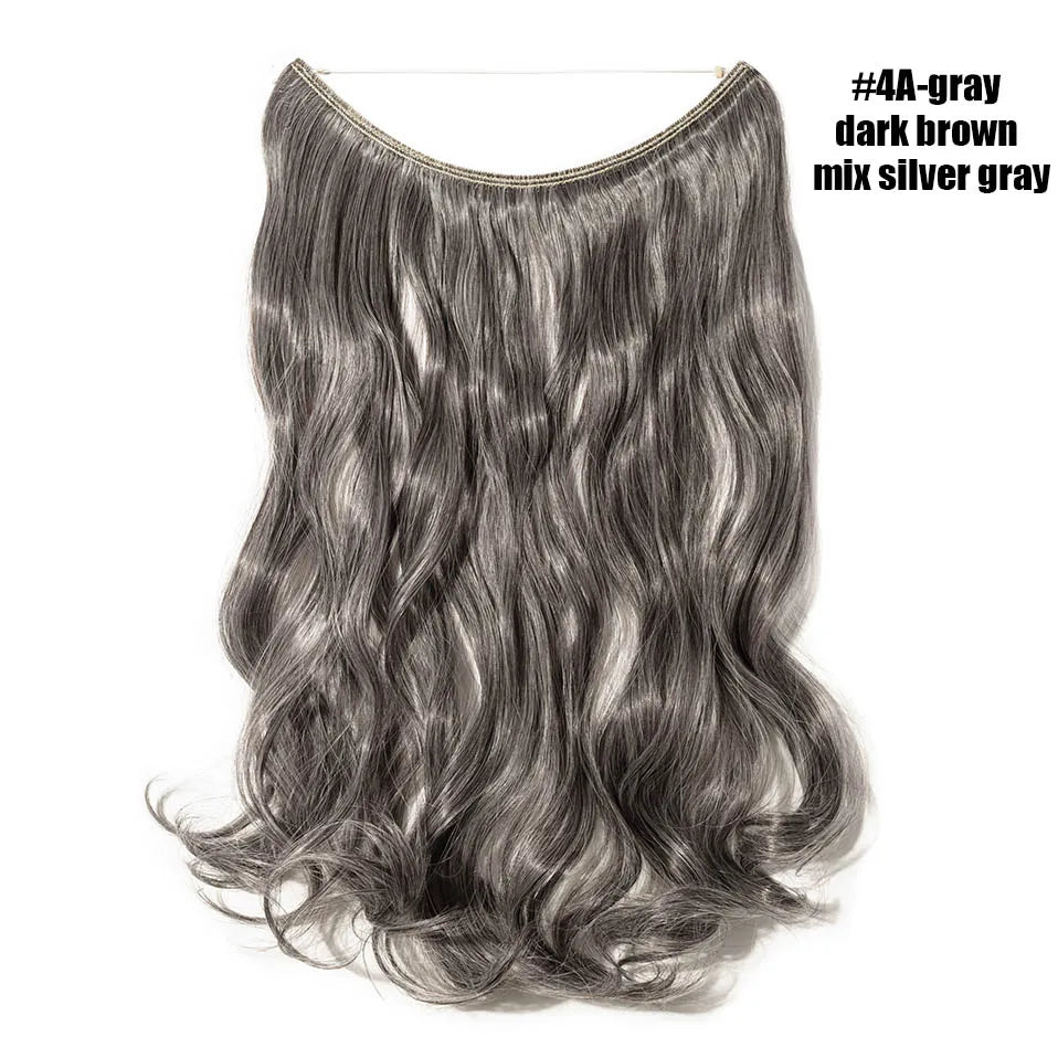 Synthetic Invisible Wire Hairpieces Hair Extension - HairNjoy