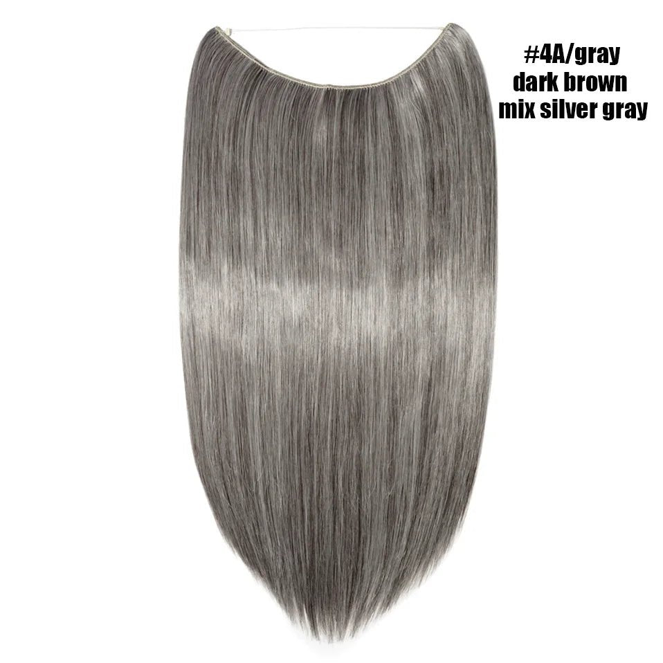Synthetic Invisible Wire Hairpieces Hair Extension - HairNjoy