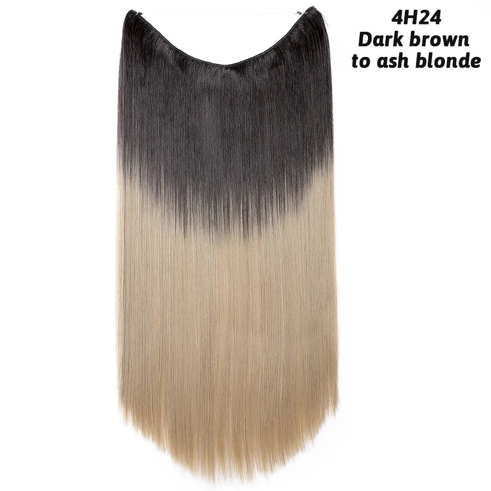 Synthetic Invisible Wire Hairpieces Hair Extension - HairNjoy