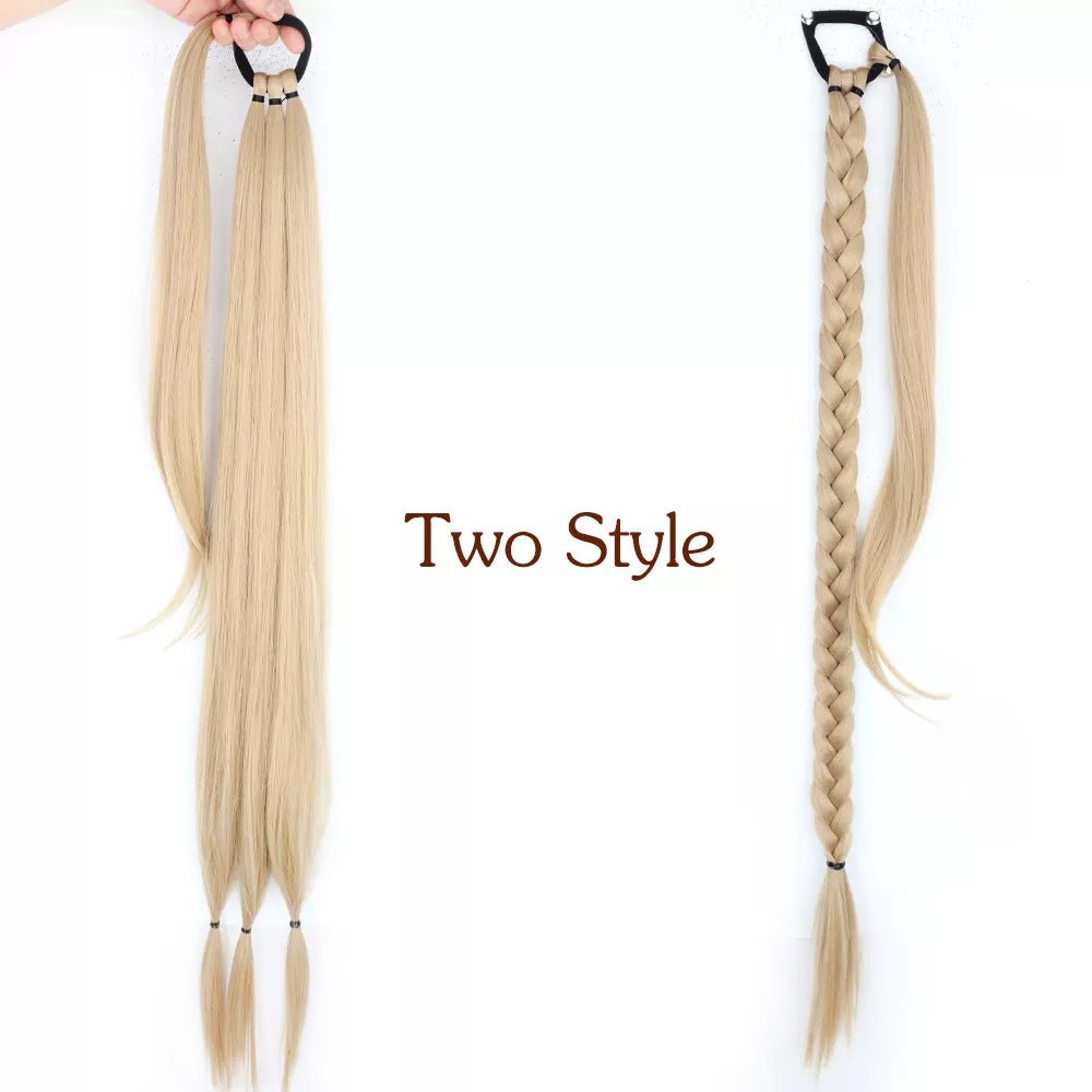 Synthetic Long-Braided Ponytail Hair Extension - HairNjoy