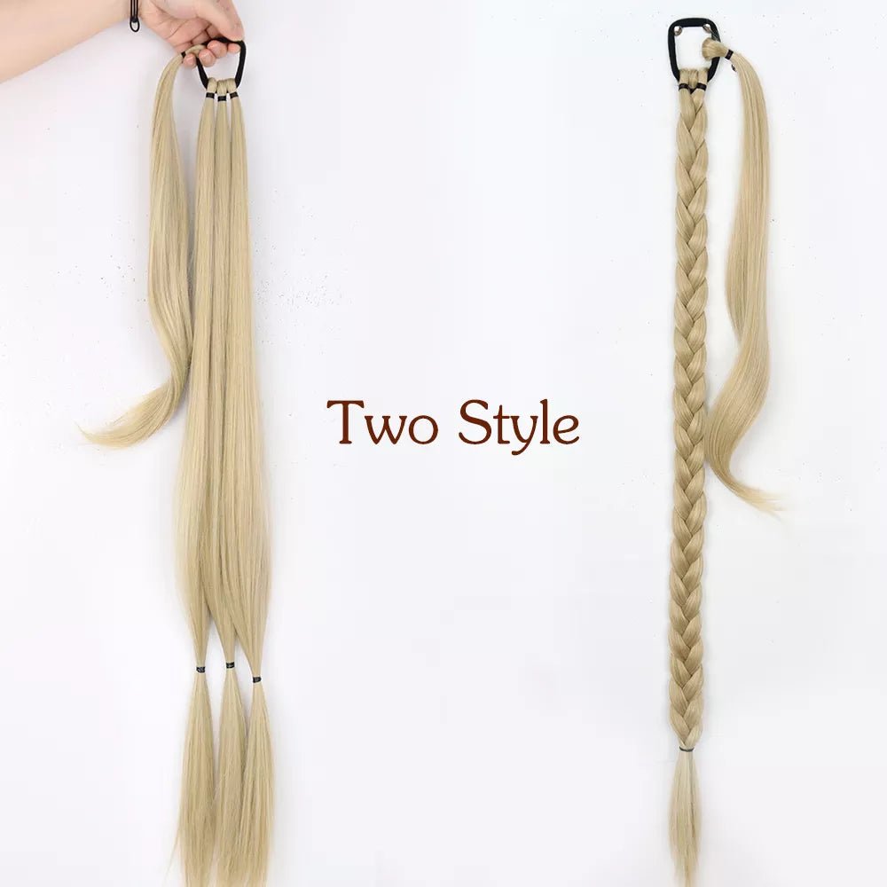 Synthetic Long-Braided Ponytail Hair Extension - HairNjoy