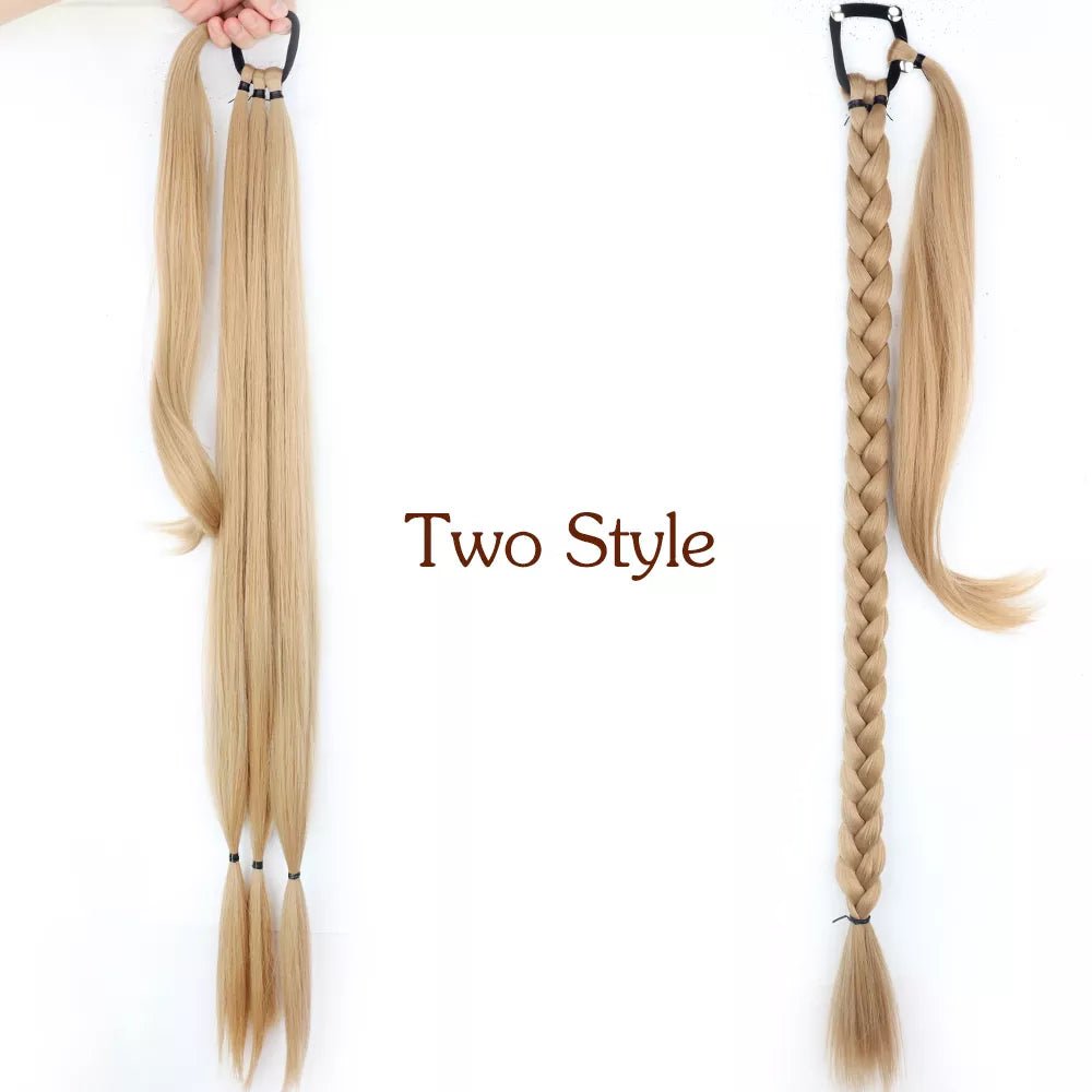 Synthetic Long-Braided Ponytail Hair Extension - HairNjoy