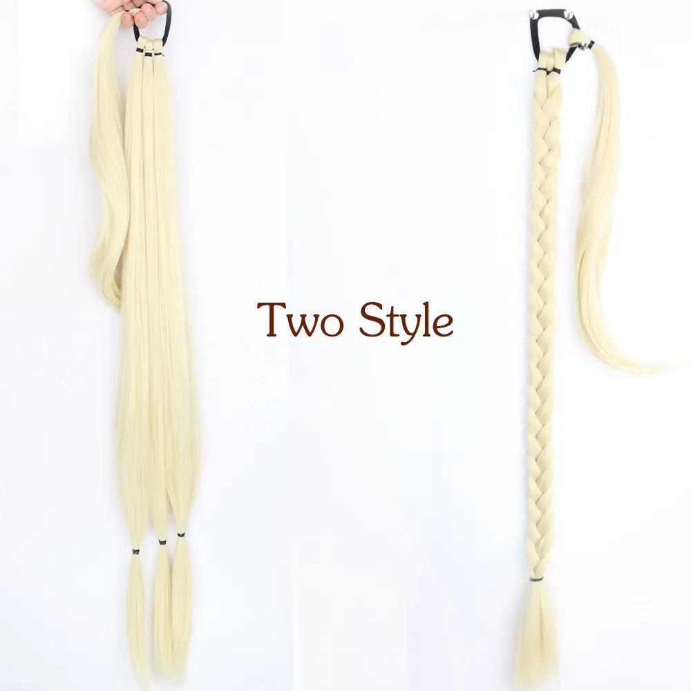 Synthetic Long-Braided Ponytail Hair Extension - HairNjoy