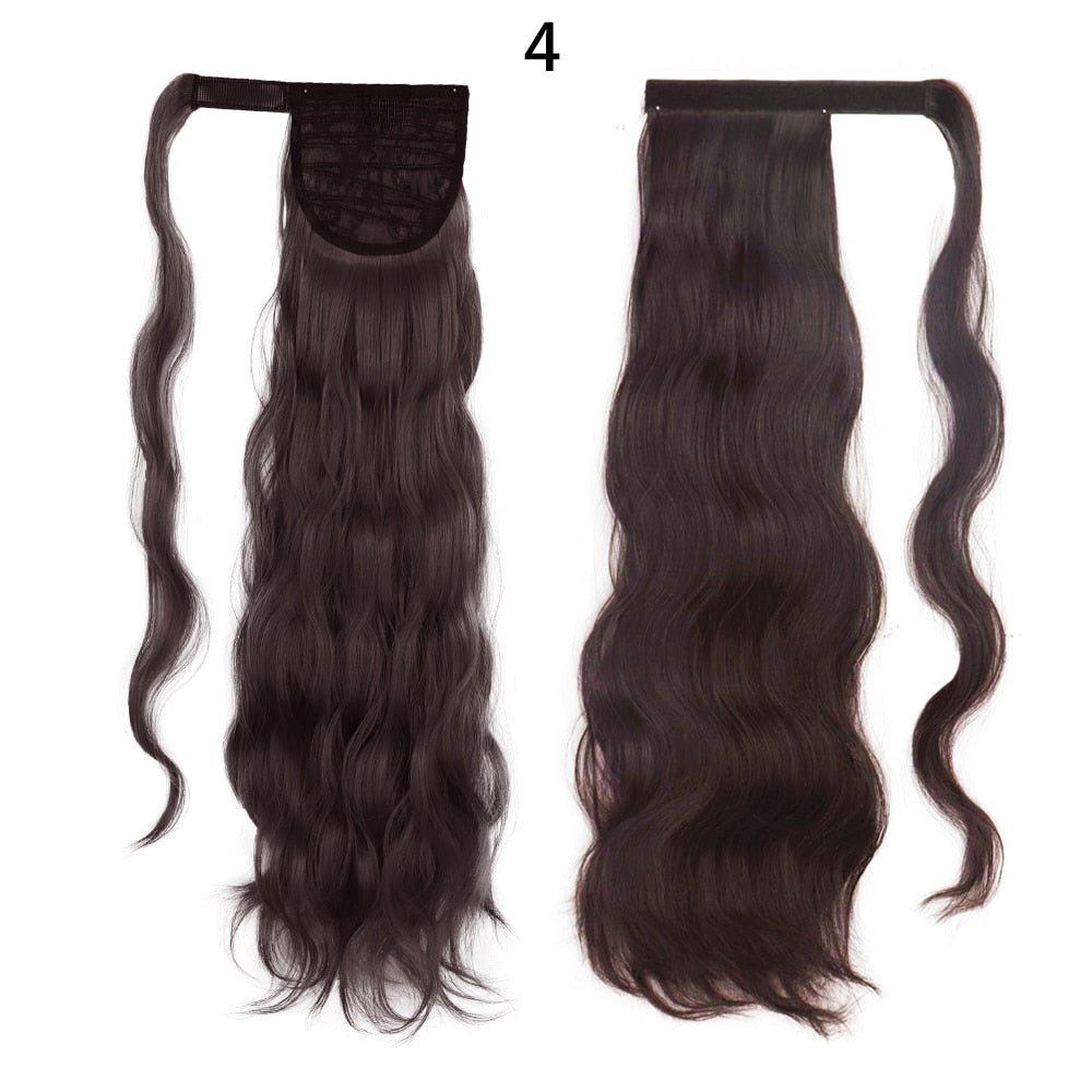 Synthetic Long Hollywood Wave Ponytail Hair Extension - HairNjoy