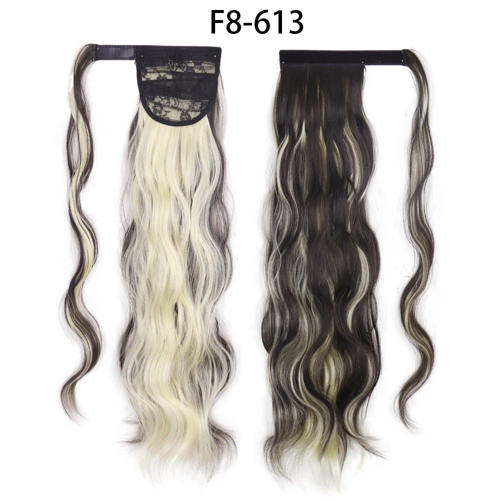 Synthetic Long Hollywood Wave Ponytail Hair Extension - HairNjoy