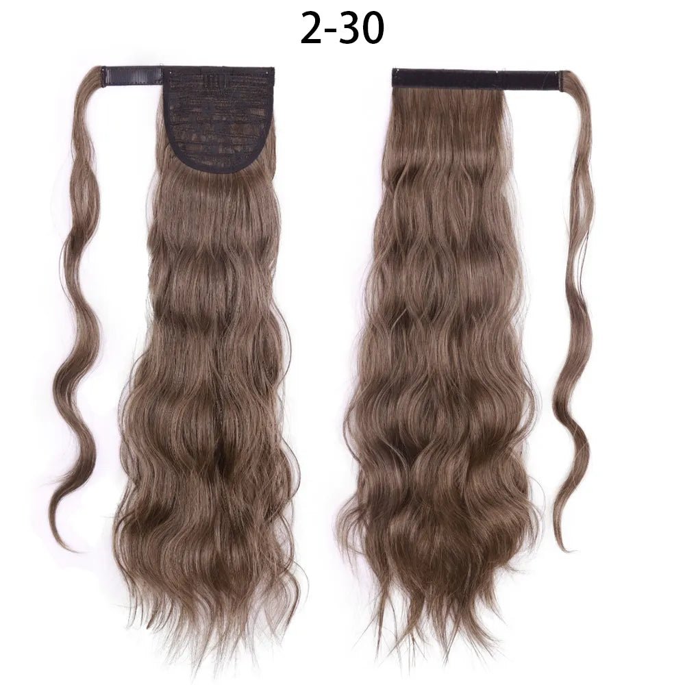 Synthetic Long Hollywood Wave Ponytail Hair Extension - HairNjoy