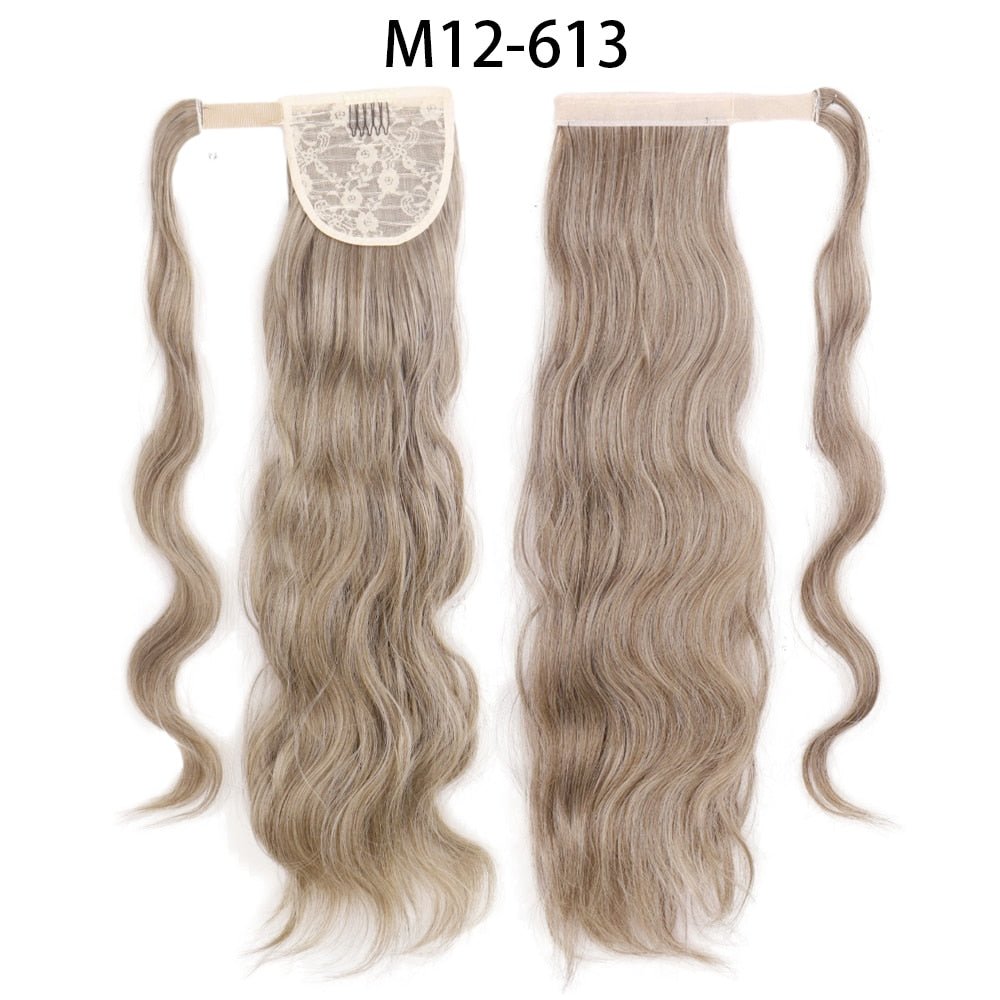 Synthetic Long Hollywood Wave Ponytail Hair Extension - HairNjoy