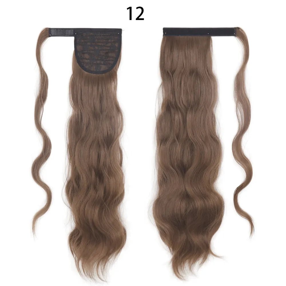 Synthetic Long Hollywood Wave Ponytail Hair Extension - HairNjoy