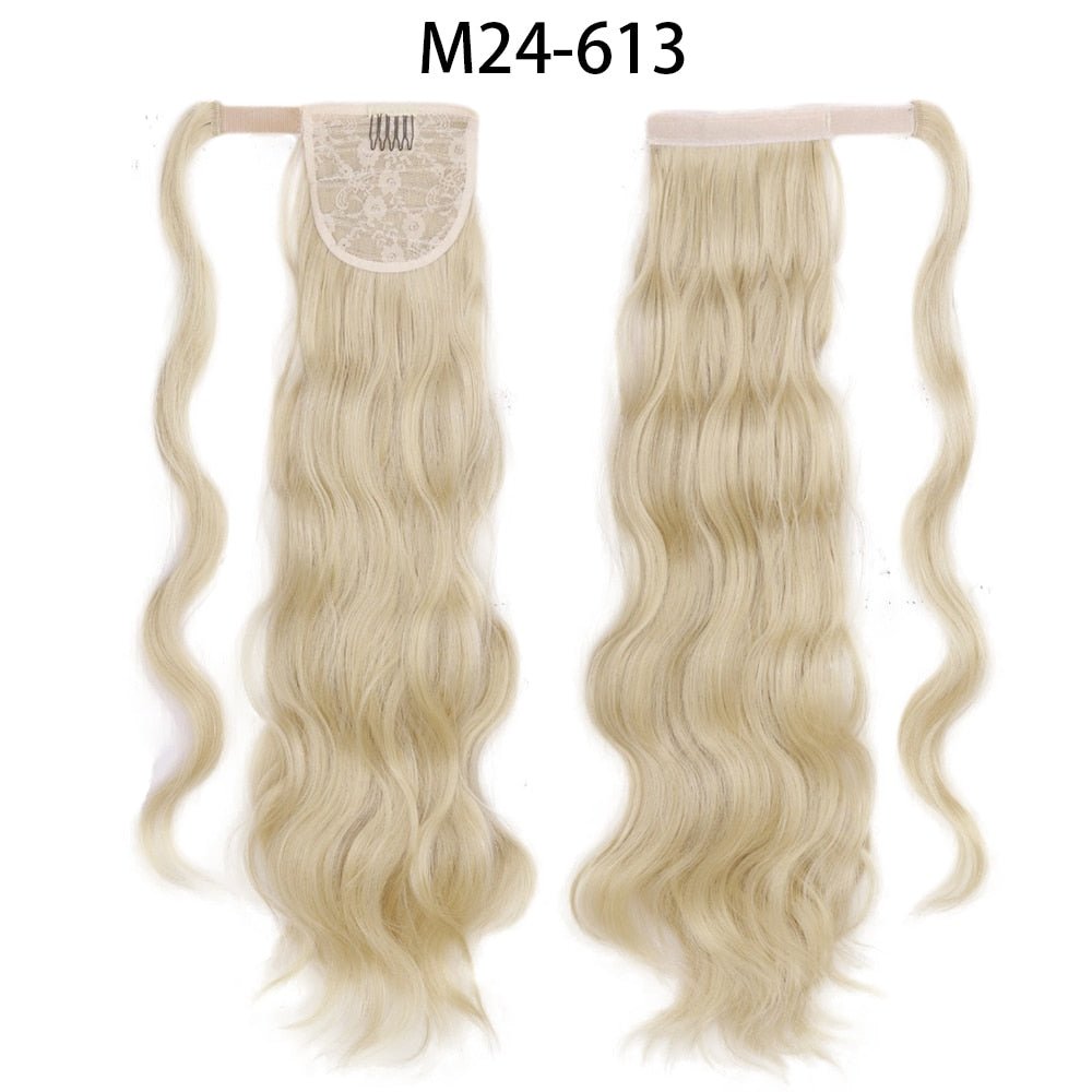 Synthetic Long Hollywood Wave Ponytail Hair Extension - HairNjoy