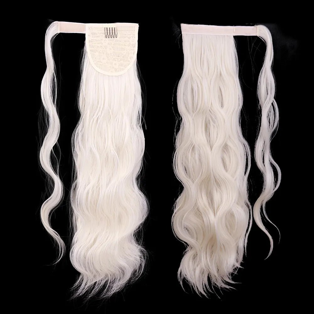Synthetic Long Hollywood Wave Ponytail Hair Extension - HairNjoy