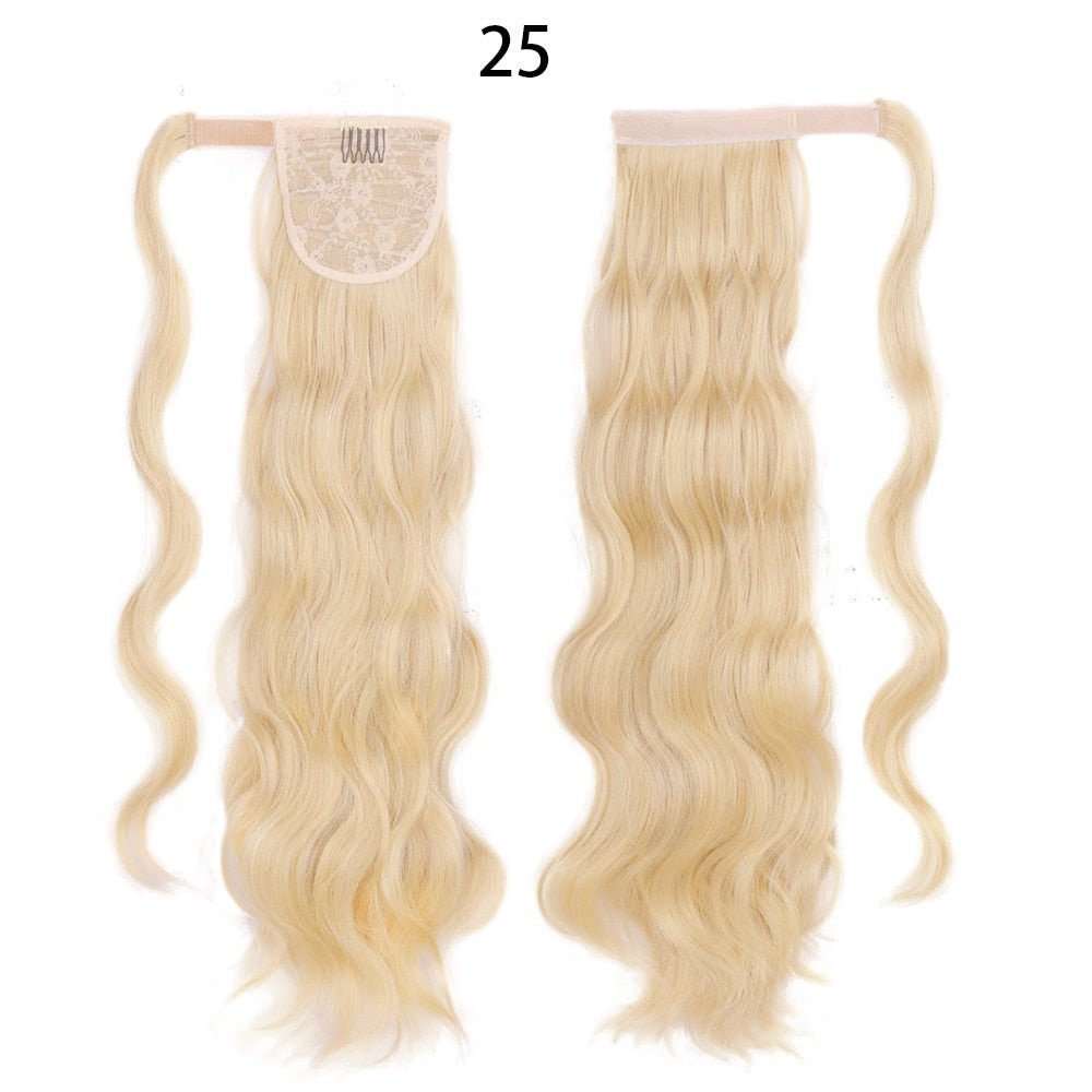 Synthetic Long Hollywood Wave Ponytail Hair Extension - HairNjoy