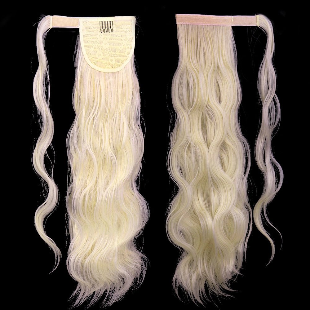 Synthetic Long Hollywood Wave Ponytail Hair Extension - HairNjoy