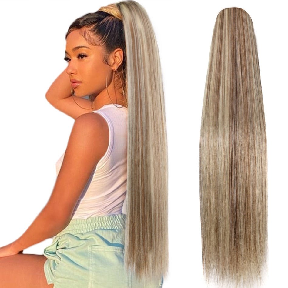 Synthetic Long Straight Drawstring Ponytails - HairNjoy