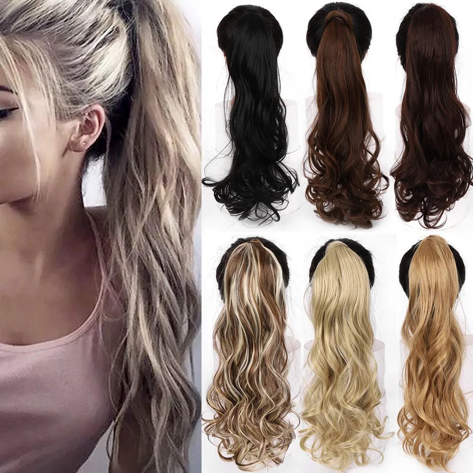 Synthetic Long Wavy Clip Ponytail Hair Extension - HairNjoy