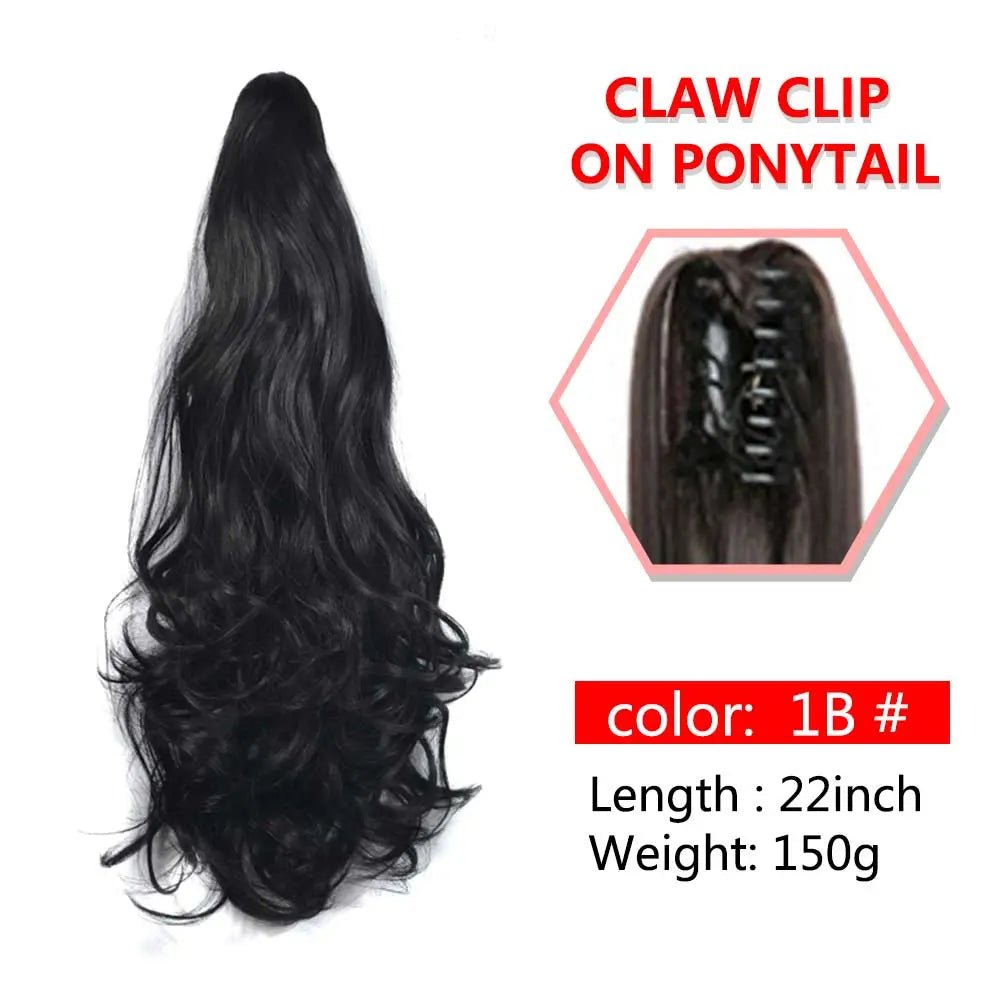 Wavy Claw Clip On Ponytail Hair Extension - HairNjoy