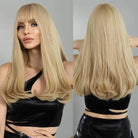 Long Wavy Synthetic Wigs with Bangs - HairNjoy