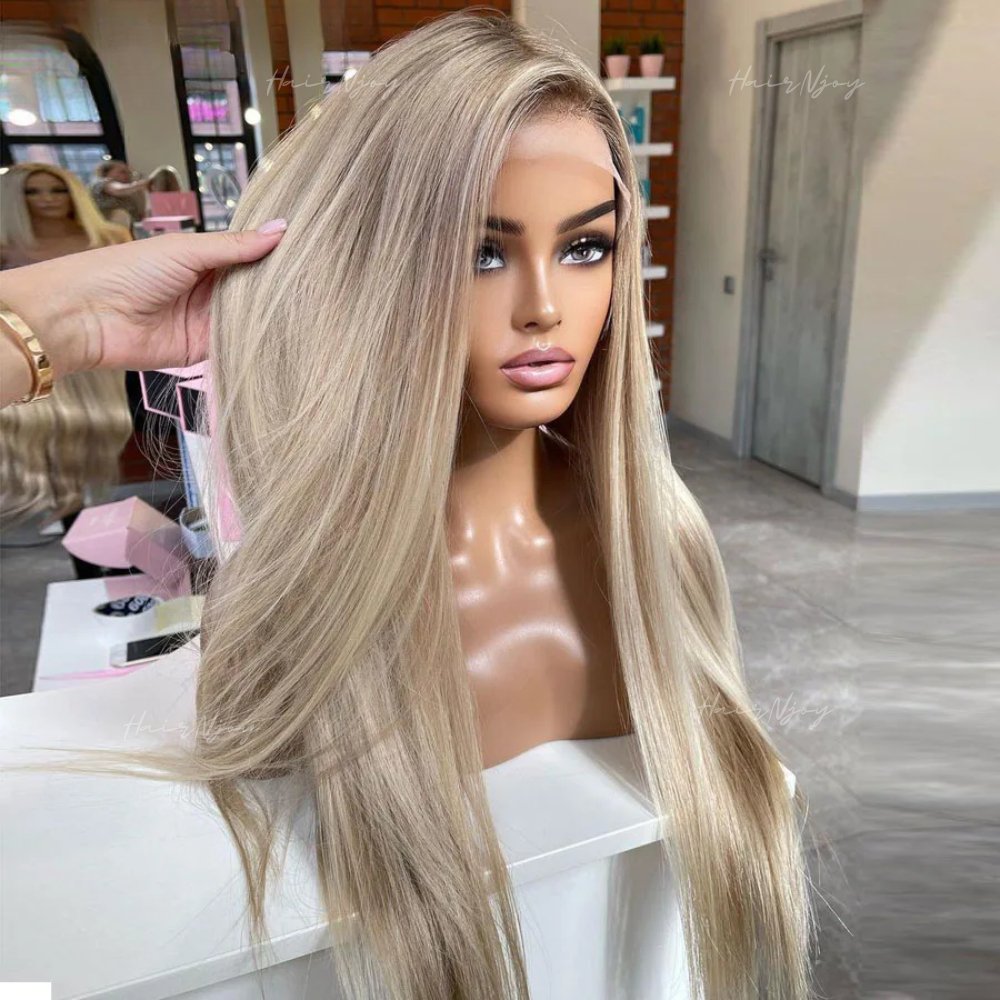 Ash Blonde Elegant Wig - HairNjoy