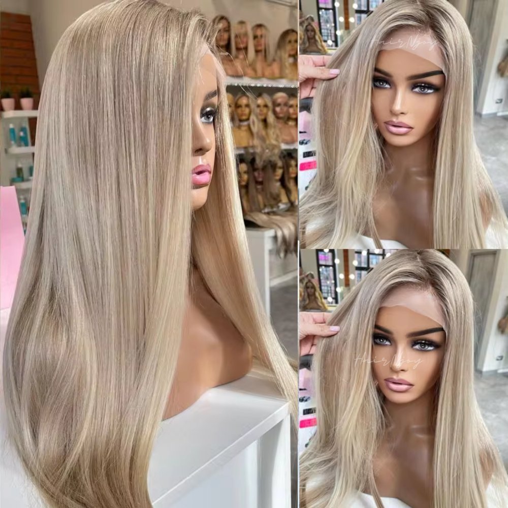 Ash Blonde Elegant Wig - HairNjoy