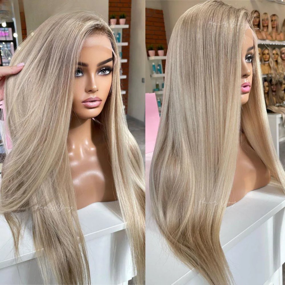 Ash Blonde Elegant Wig - HairNjoy