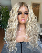 Ash Blonde Loose Curly Wig - HairNjoy