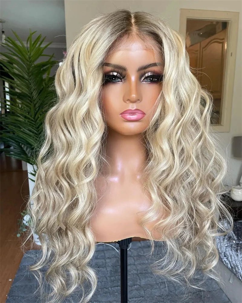 Ash Blonde Loose Curly Wig - HairNjoy