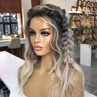 Ash Blonde Ombre Lace Front Wig - HairNjoy